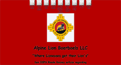 Desktop Screenshot of alpinelionboerboels.com